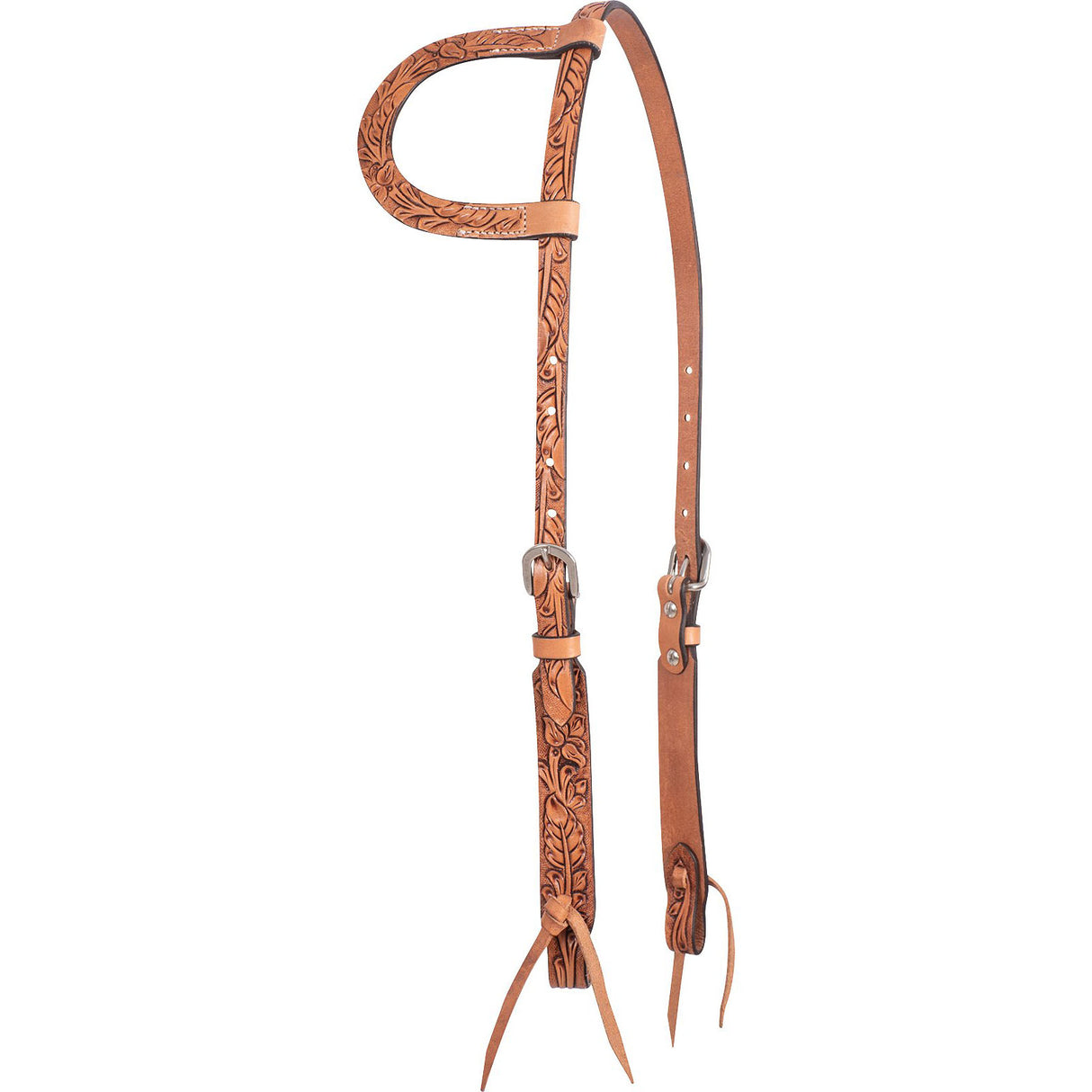 Cashel Antique Leaf Tooled Slip Ear Headstall