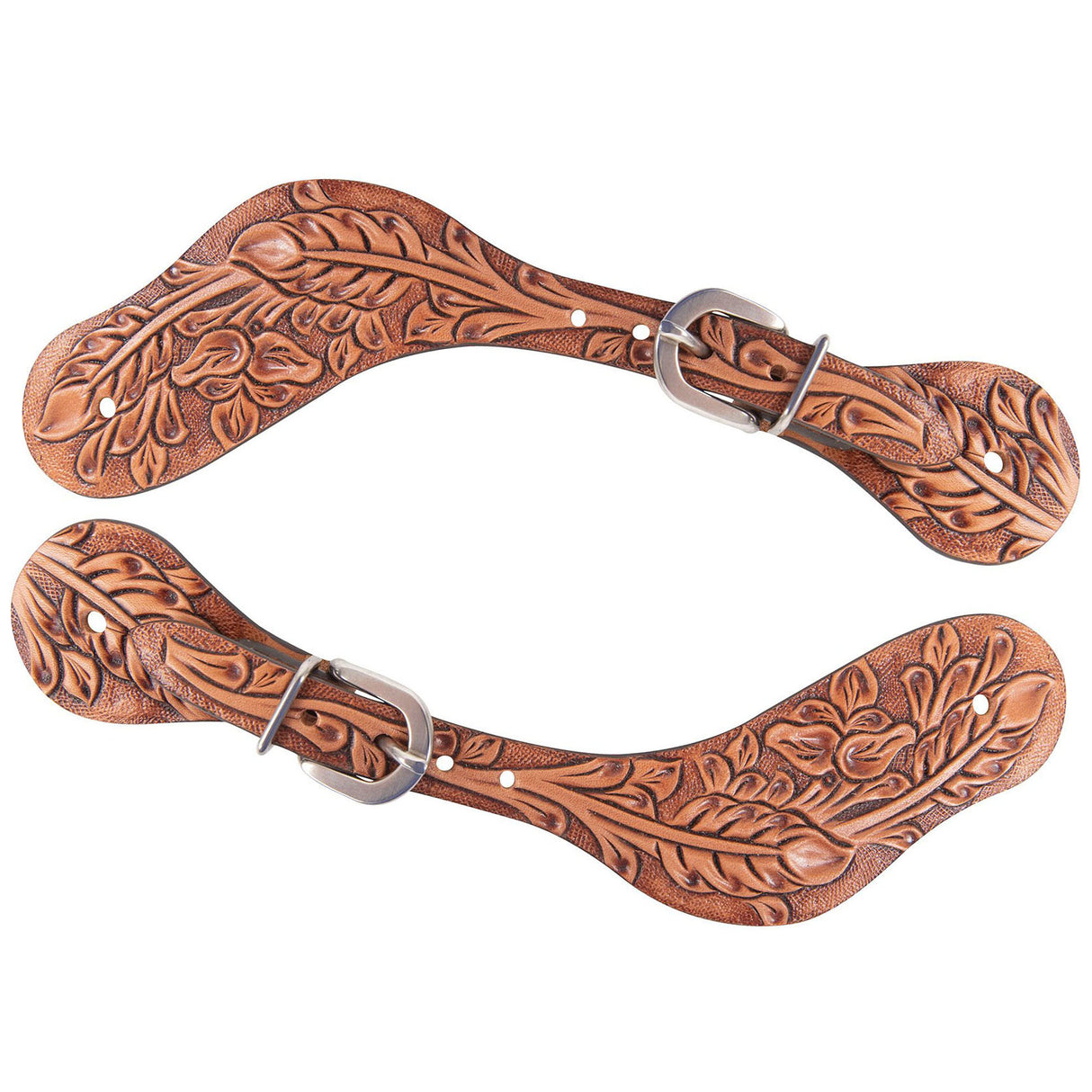 Cashel Antique Leaf Tooled Spur Straps