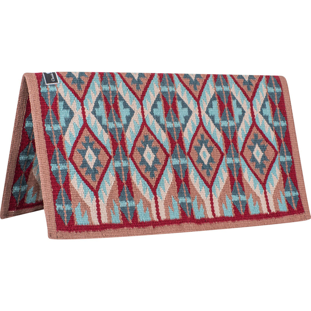 Classic Equine 34"X38" 100% Wool Show Blanket- Blush/Cherry