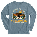 Coolhorse Unisex Blue Desert Bronc Long Sleeve T Shirt