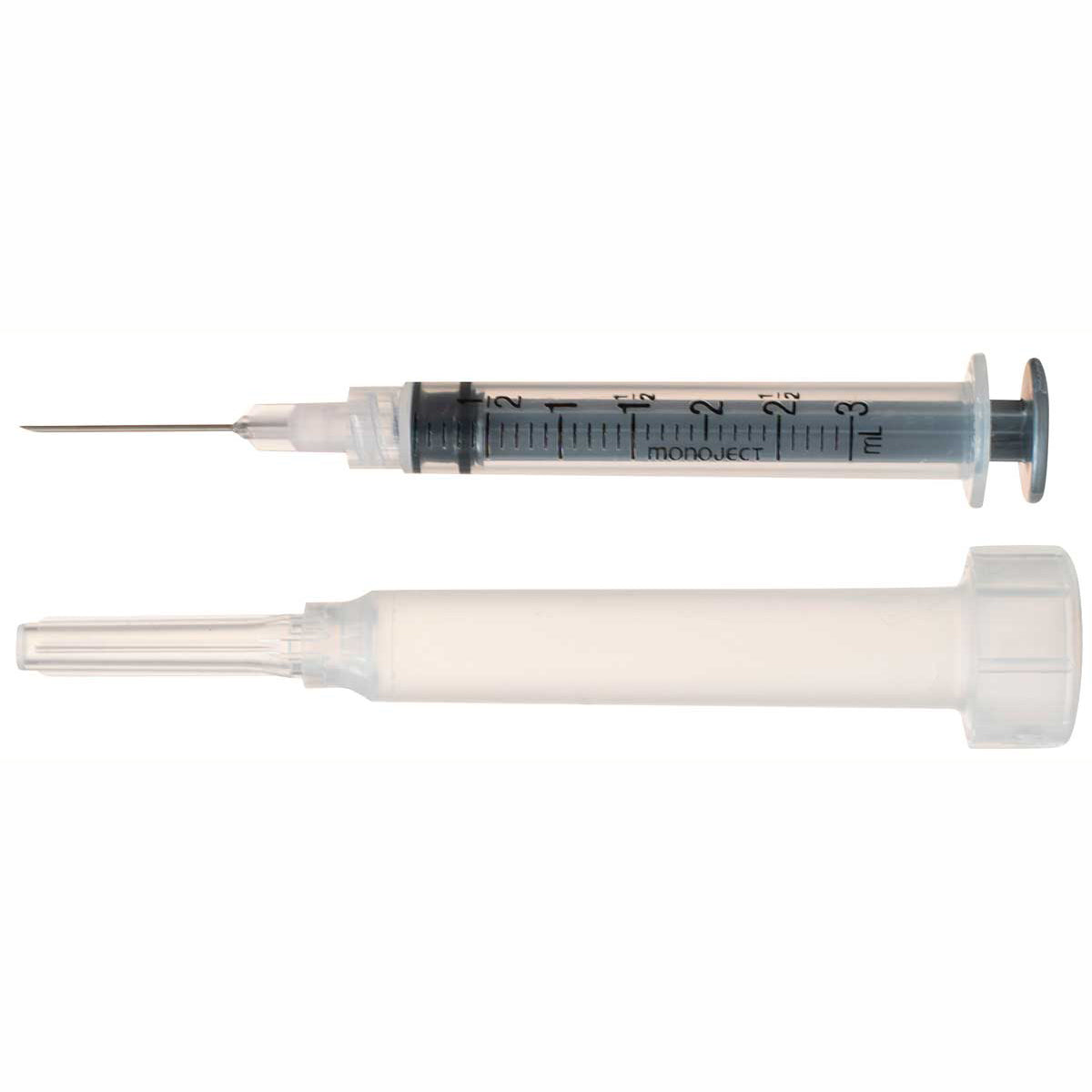 Monoject 3cc Veterinary Syringe with 1" 22 Gauge Needle
