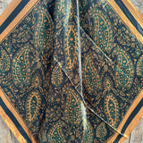 Rodeo Drive 35"x35" Emerald and Tan Paisley Wild Rag