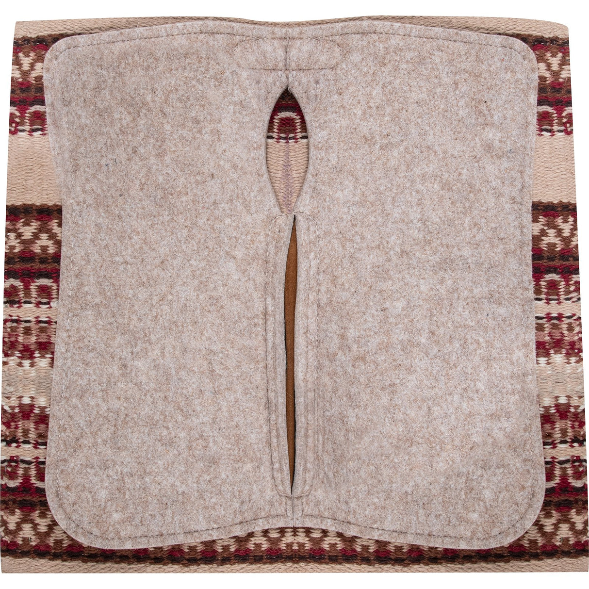 Classic Equine 32"X34" 3/4" Zone Blanket Top Saddle Pad- Latte/Chestnut