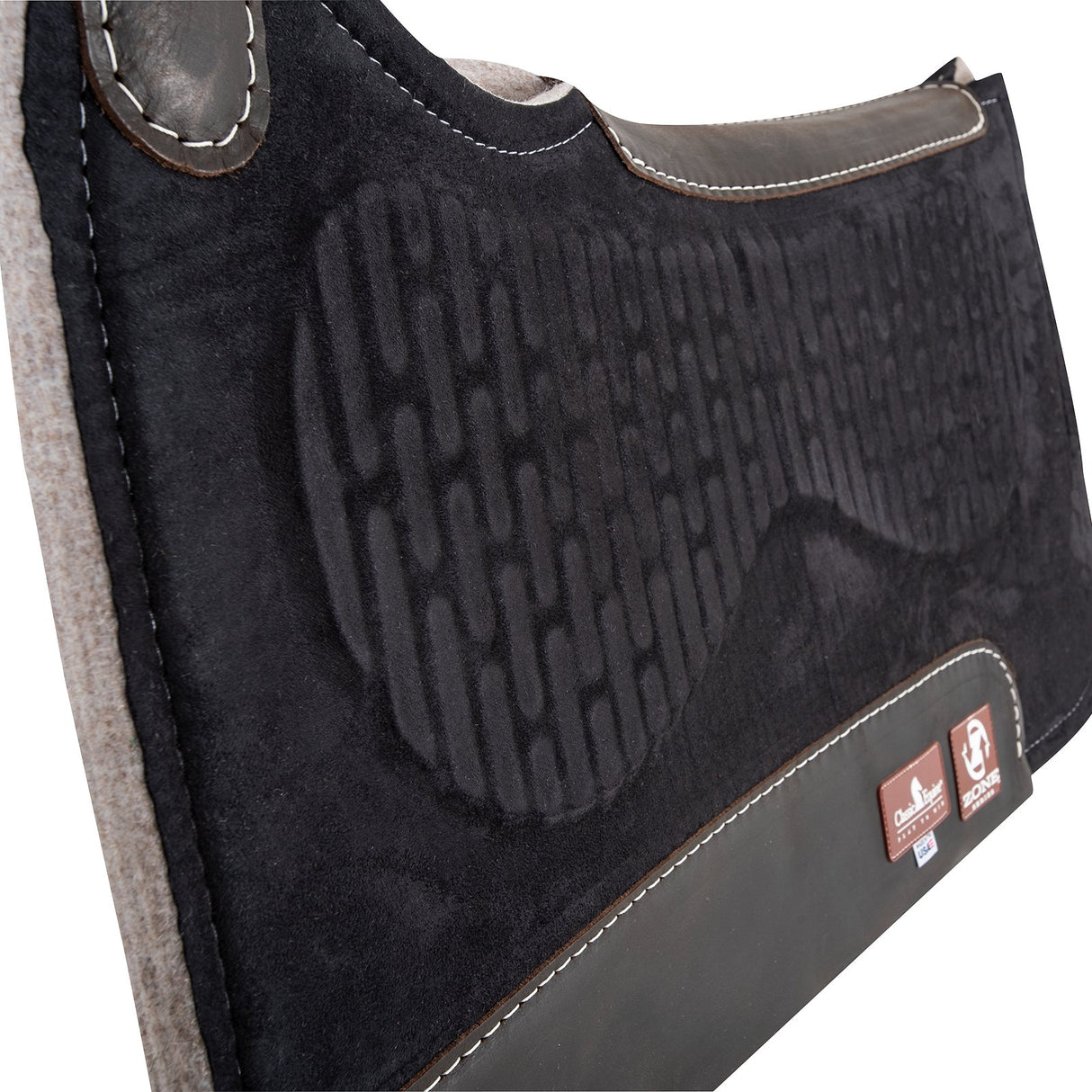 Classic Equine Zone Series Microsuede Saddle Pad 31"X32" - Black