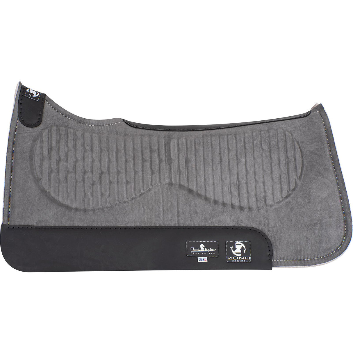 Classic Equine Zone Series Microsuede Saddle Pad 30"X30" - Grey