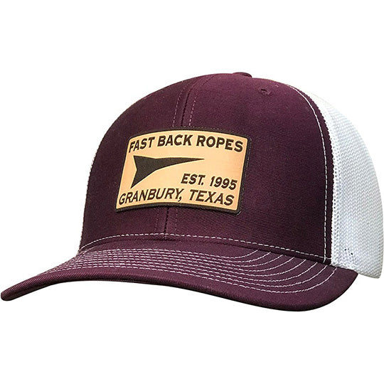 Fastback Ropes Hats Fast Back Ropes Maroon with White Mesh Cap