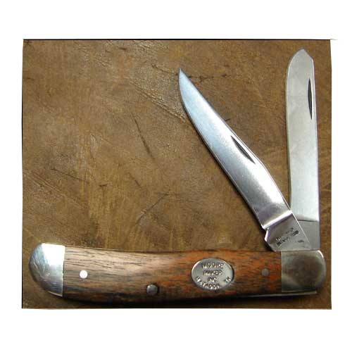Moore Maker Mesquite Wood Handle 3-1/2" Trapper Pocket Knife