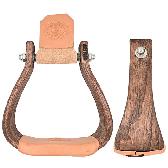 Nettles 3" "The Chisholm" Mahogany Overshoe Stirrups