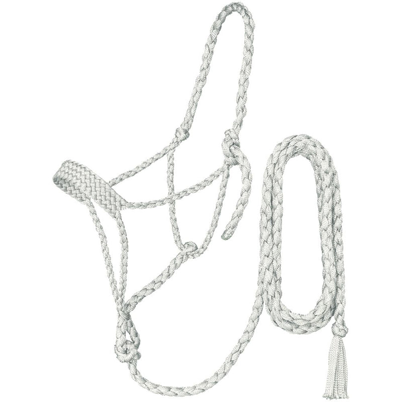 Tough 1 White Mule Tape Halter with 10' Lead Rope