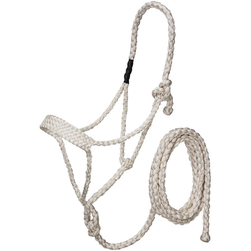 Tough 1 White Lightweight Mule Tape Halter with 10' Lead Rope