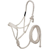 Tough 1 White Lightweight Mule Tape Halter with 10' Lead Rope