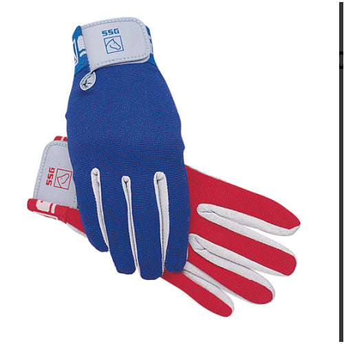 Custom Printed Roping Gloves SSG Blue Right Hand Team Roping Glove