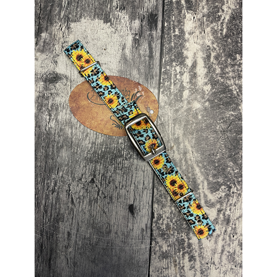 Schulz Equine Wild Sunflower Nylon Curb Strap