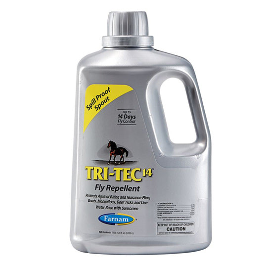 Farnam Tri-Tec 14 Long Lasting Fly Spray- Easy Pour, 1 Gallon