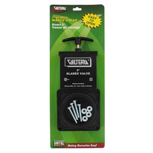 Waste Valve with Plastic Handle Kit, 3" Diameter, For Black and Grey