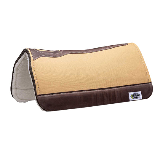 Cactus Saddlery 1" 31"X31" Fleece Bottom Canvas Work Saddle Pad- Natural