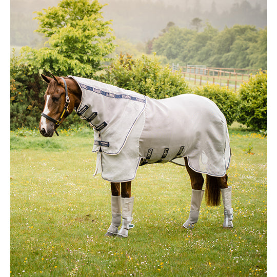 Horseware Rambo Protector Fly Sheet- Silver/Navy/White/Beige