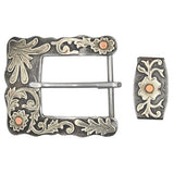 Cowperson Tack 1 1/2" Two-Piece Floral Ranger Belt Buckle