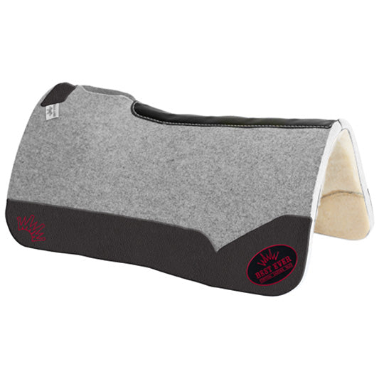 Best Ever 1" Kush Fleesar Series Saddle Pad with Black Wear Leathers- 32"X32"