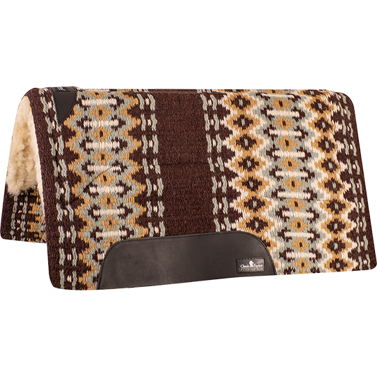 Classic Equine 1" Sensorflex Saddle Pad 34" X 38"- Coffee/Seafoam