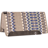 Classic Equine 1" 32"X34" Wool Top Saddle Pad- Grey/Royal Blue