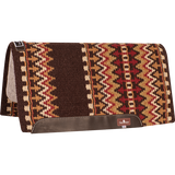 Classic Equine 1" 34"X38" Wool Top Saddle Pad- Coffee/Red