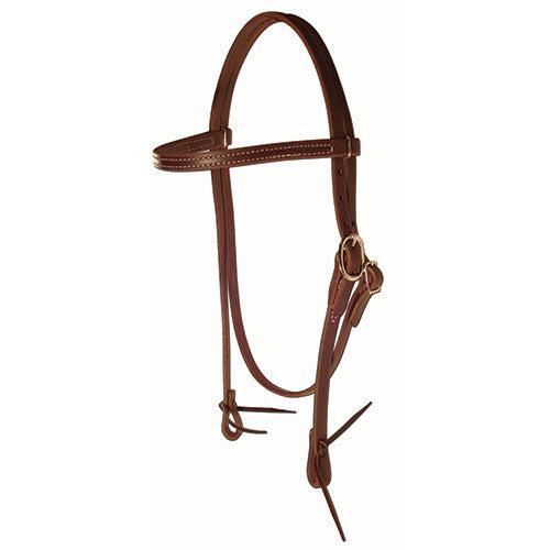 Berlin Custom Leather Browband Headstall with Single Adjustment