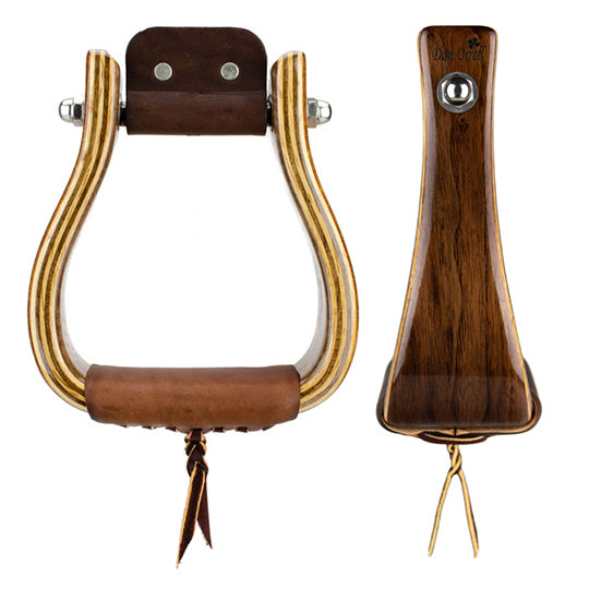 Don Orrell 3" Flat Bottom Walnut Stirrups