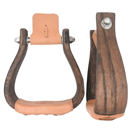 Nettles 2"  "The Chisholm" Flat Bottom Oversize All Purpose Wooden Stirrups