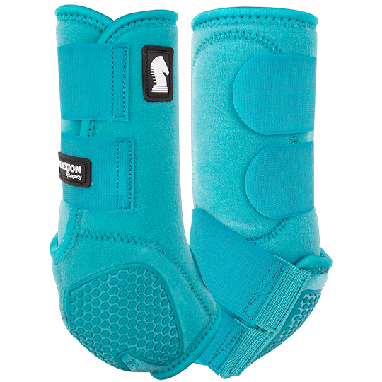 Classic Equine Flexion by Legacy Front Protective Boots- Aqua