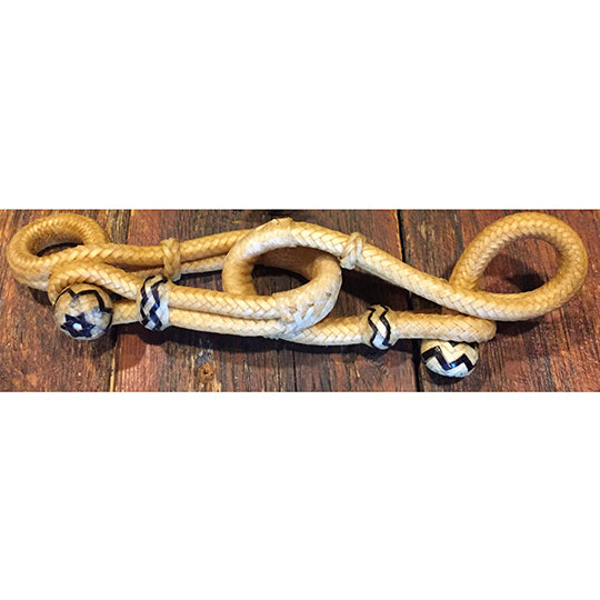 TRB Natural w/ Black Accents Rawhide Romal Figure 8 Connectors- Pair