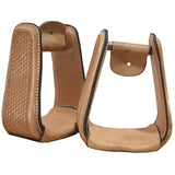Jerry Beagley 4" Basket Stamped Roper Stirrups