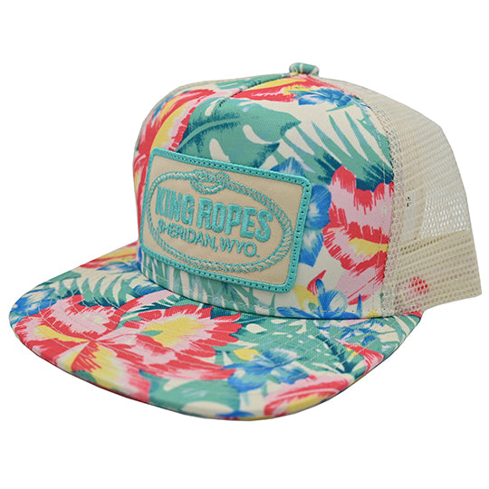 帽子 always coral pattern trucker cap always coral pattern trucker cap