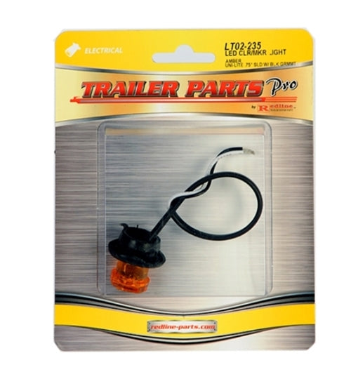 Redline Amber 3/4in Round LED Clearance/Marker Light w/Grommet