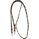 Martin Saddlery Waxed Nylon Roping Reins- Black and Tan