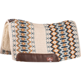 Classic Equine 34"X38" Contoured SensorFlex 1" Saddle Pad- Cream/Blue