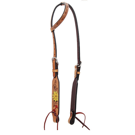 Rafter T Ranch Co. Slip Ear Headstall with Sunflower