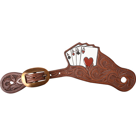 Martin Saddlery Cowboy Card Suit Spur Straps - Thumbnail 2