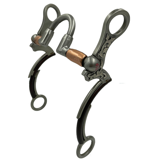 Tom Balding Floral and Brown Switchback Shank Pro Roller Bit