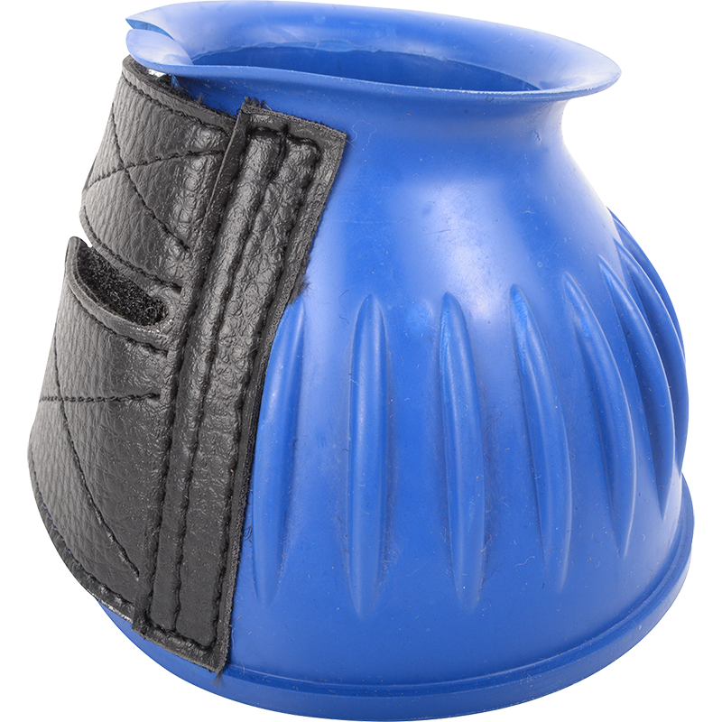Cashel Blue Rubber Bell Boots with Velcro Closure