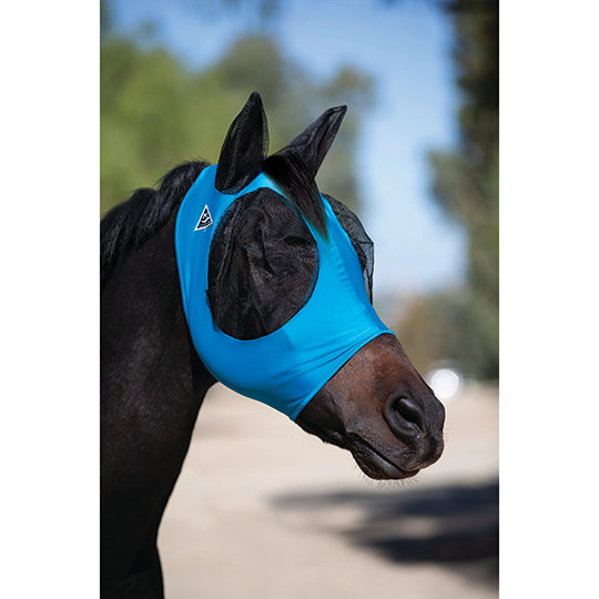 Professional's Choice Comfort Fit Lycra Fly Mask- Pacific Blue