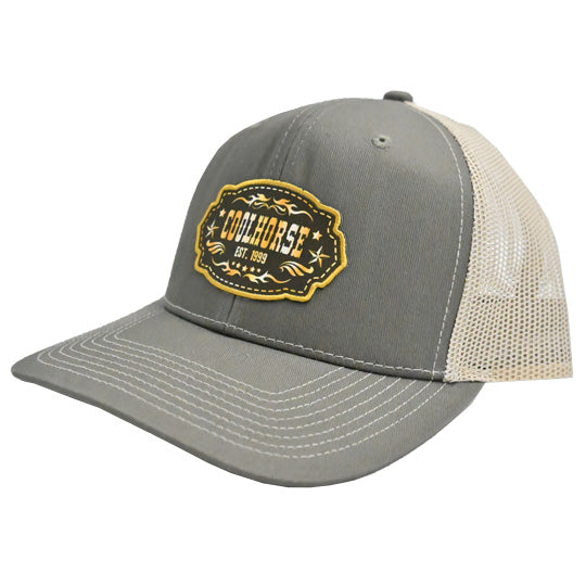 Coolhorse Cap- Olive/Khaki with a Gold Buckle Patch