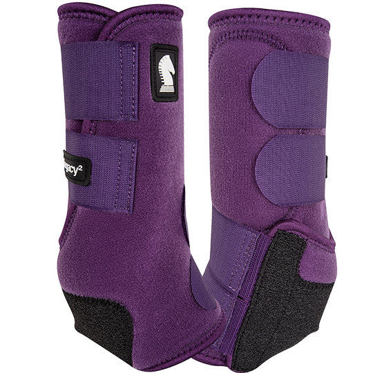 Classic Equine Legacy2 Hind Protective Boots- Eggplant