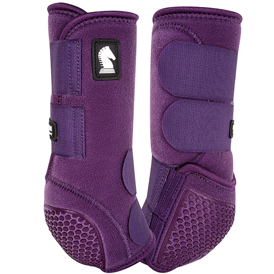 Classic Equine Flexion by Legacy Hind Protective Boots- Eggplant