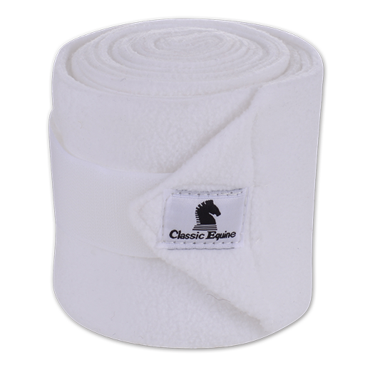 Classic Equine White Polo Wraps- Set of 4